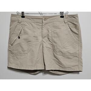 Women's The North Face Shorts Size 10 Beige Tan Hiking Camping Everyday